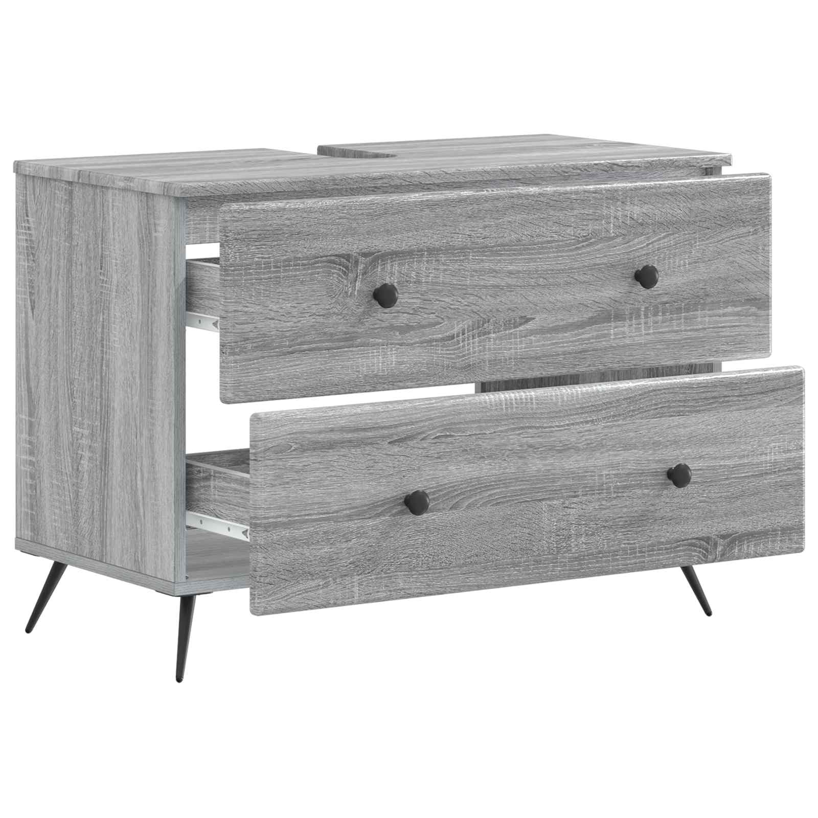 Szafka pod umywalkę BREDA Sonoma szara 82 x 41 x 59 cm materiał