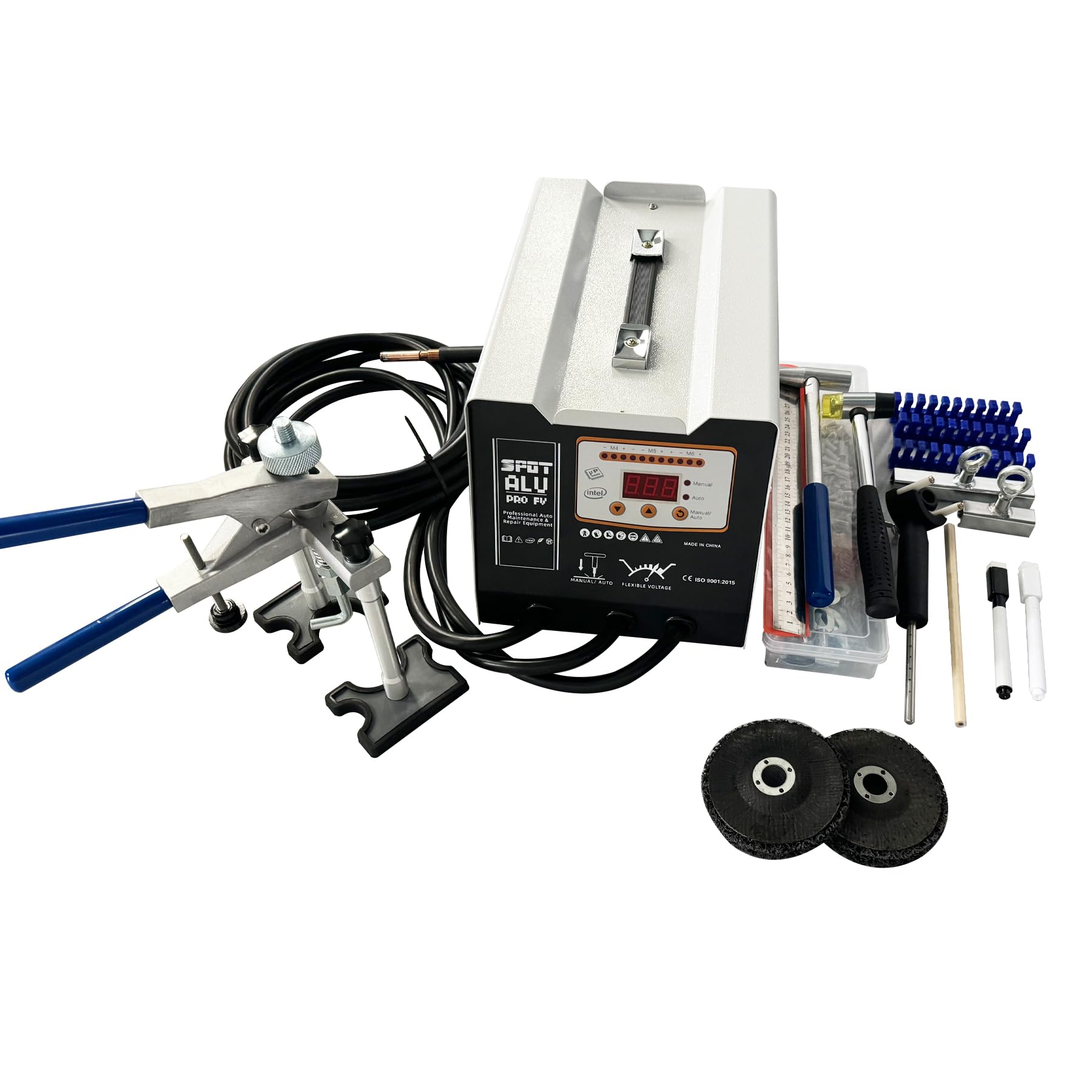 F6100 Aluminum Body Dent Spot Welder,120,000uf 3KW Dent Puller Dent Puller Spot Welder Welding Thickness Spot Welder Dent Spot Welder Continuous Welding Stud Welding Automotive Repair Shop