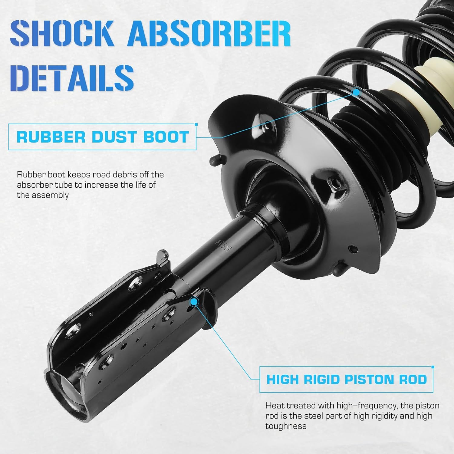 171685 Front Struts w/Coil Spring Shock Absorber Assemblies for 2000-2005 Buick Lesabre/Pontiac Bonneville/Cadillac Deville Sedan, 2006-2011 Cadillac Dts/Buick Lucerne 01 02 03 04 07 08 09 10