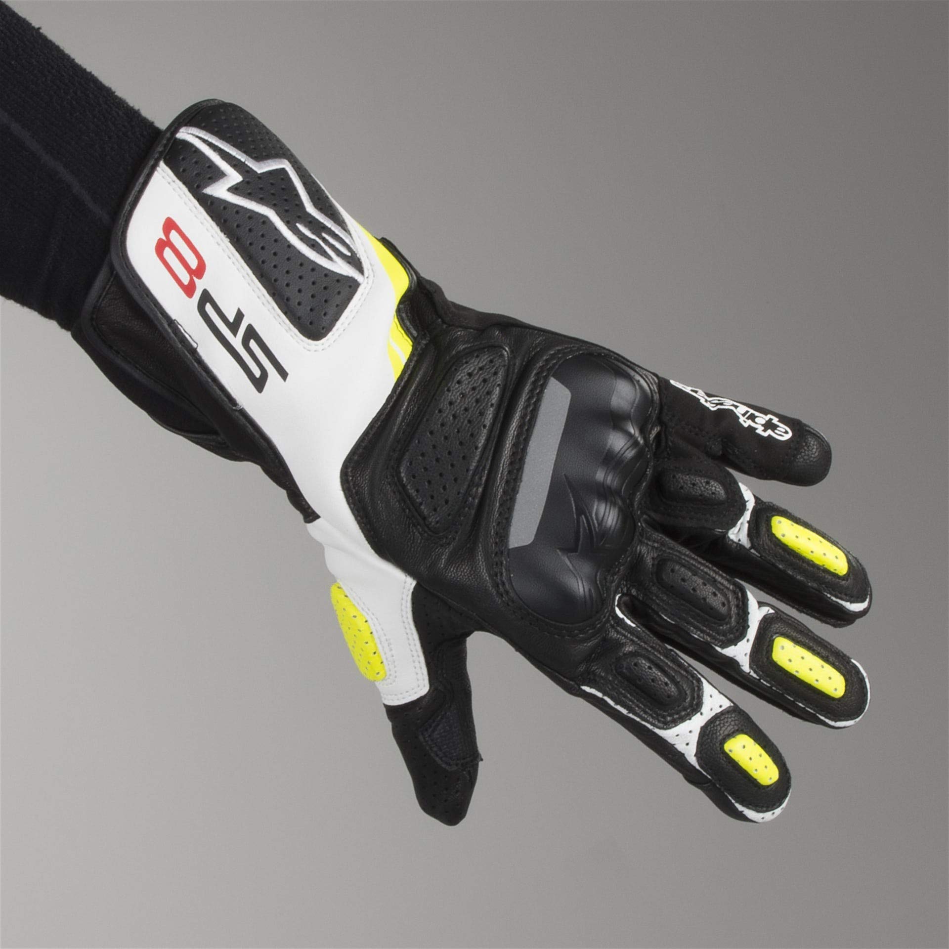 Amazon.co.jp: Alpinestars SP-8 v2レザーオートバイグローブ ブラック
