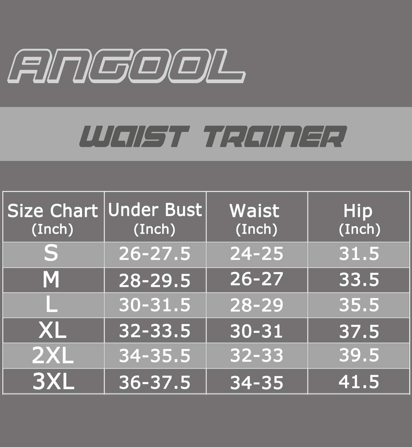ANGOOL Femme Sexy Bustier Amincissant Waist Training Corset Minceur en Acier XS-5XL