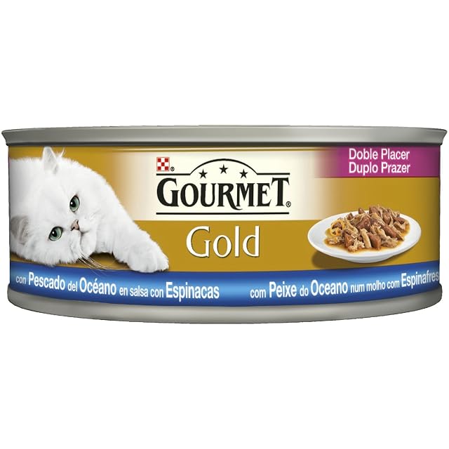 Foto 2 de 4 de Gourmet Gold - Comida húmeda para gatos adultos Gourmet Gold Doble Placer pescado del Océano con espinacas 85…