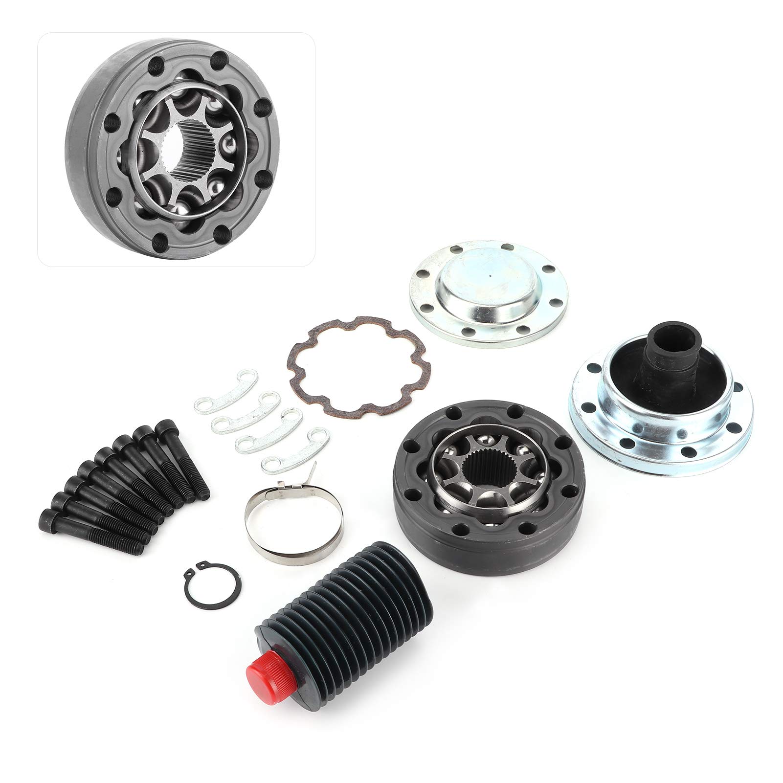 Giunto omocinetico dell'albero di trasmissione, Kit giunto omocinetico albero di trasmissione Qiilu 932-306 Testa albero elica adatta per JK Wrangler 2007-2018