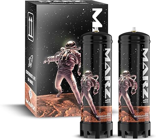Miniatura 6 de Marz Premium - Cargador de crema batida de 74.08 oz, 3.3 L, tanque de óxido nitroso de grado alimenticio, cargadores N2O con sabor puro, para