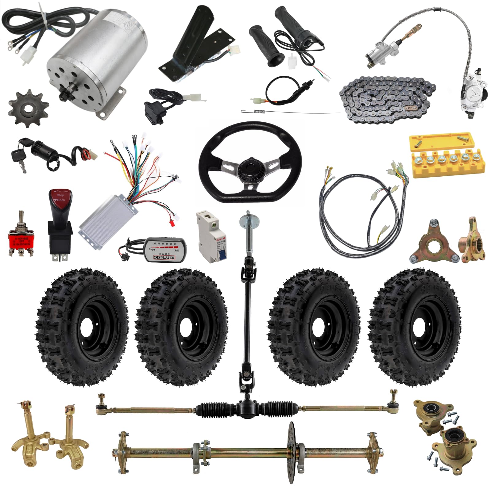 32 Go Kart Axle Kit, 810mm Rear Axle Kit with France