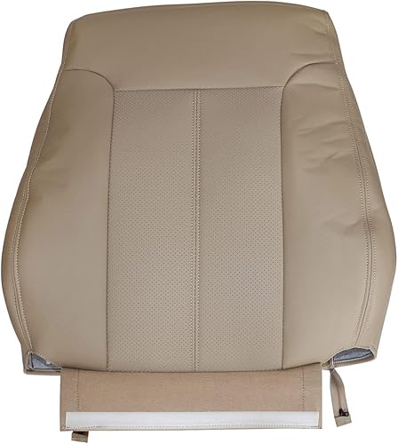 Miniatura 6 de Priprilod Funda de asiento de repuesto para parte inferior y superior del conductor y del pasajero, de piel de microfibra, color tostado, compatible