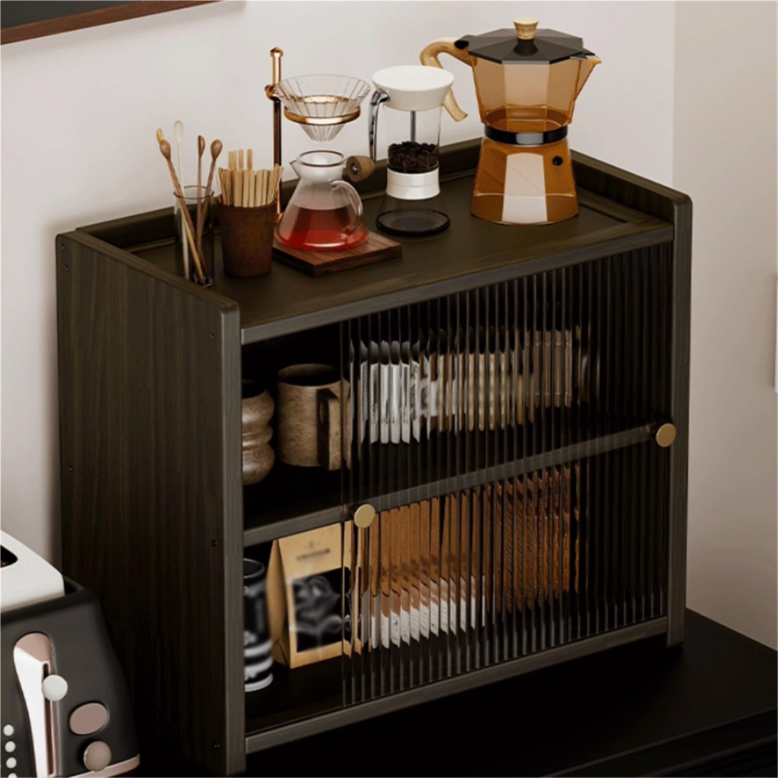 B3F7M4R9J2 Porta Tazze Desktop cup holder with multiple layers for storing tea cups and coffee