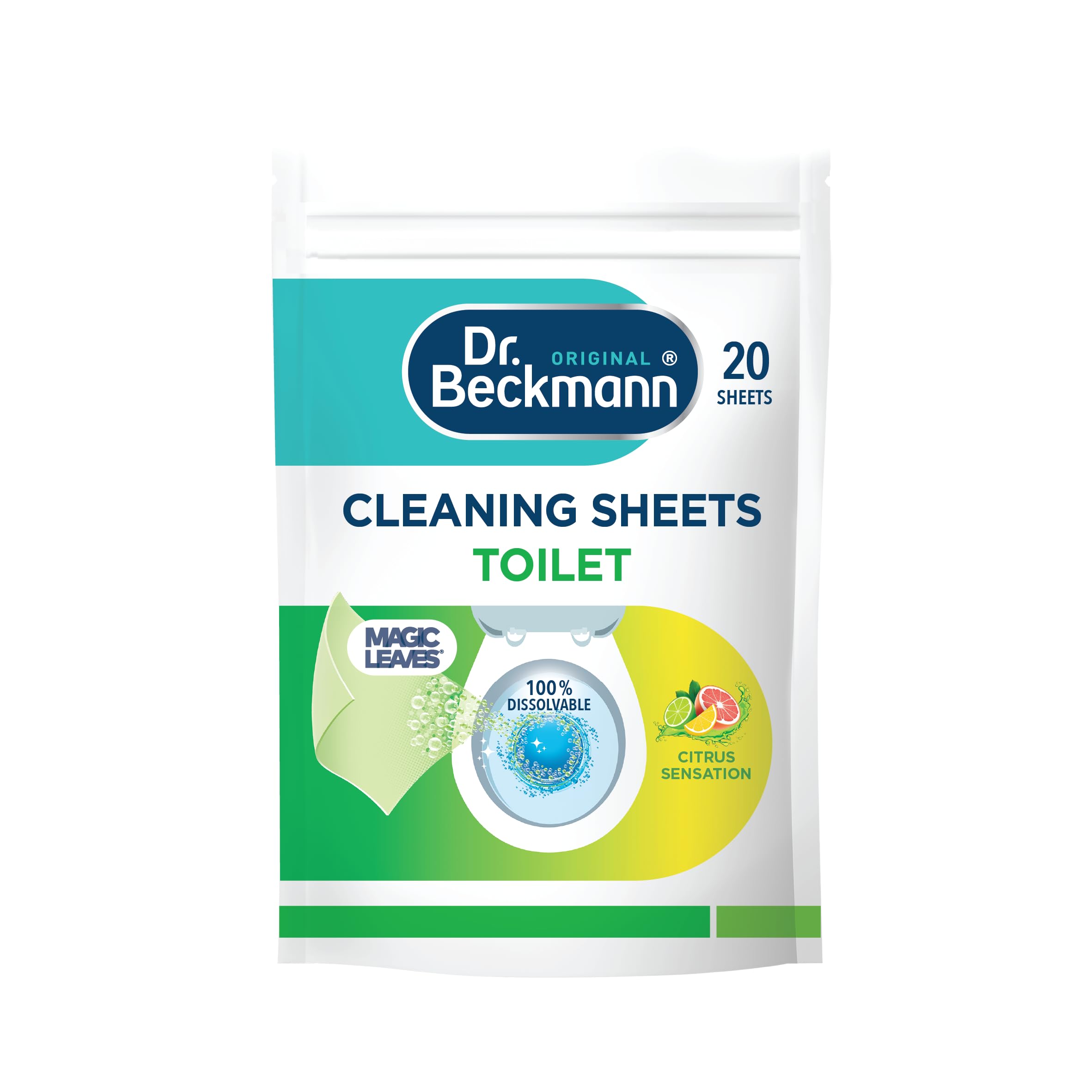 Toilet Cleaning Sheets | Easy Everyday Toilet Cleaning | Hygenic Cleanliness |Citrus Sensation | 20 Sheets