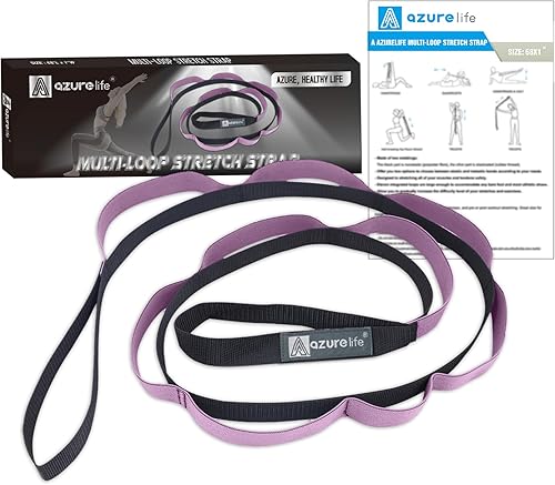 Miniatura 3 de Correas elásticas duraderas de alta calidad con bucles, correa de estiramiento para terapia física, correa de yoga de múltiples bucles, correa de