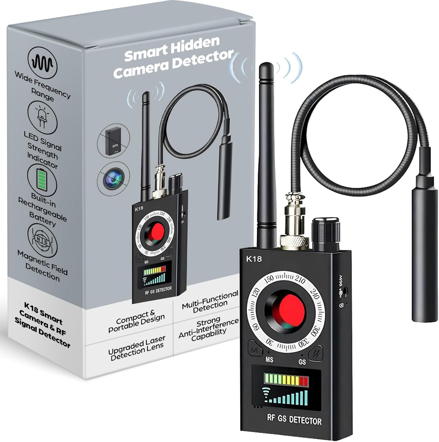 Hidden Digicam Detectors, Anti Spy Digicam Finder, House, Workplace – Anti Spy Bug Finder and Hidden Gadget Scanner for GPS Trackers, Wi-fi Cameras, and Listening Gadgets