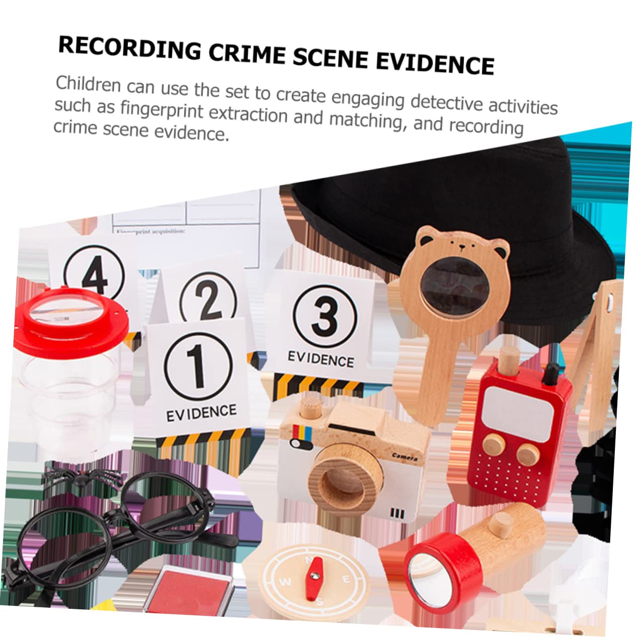 VICASKY 1 set di strumenti da detective per cosplay, per bambini e bambini, giocattolo di ruolo, per prestazioni
