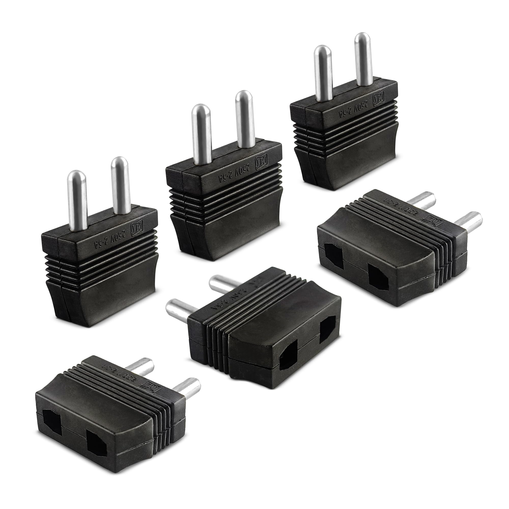 MX World Conversion (2 Pin Flat & 2 Pin Round) USA, Japan, China, Taiwan, Thailand,Thailand, Europe, Italy, Indonesia and Korea to India (Type -D) Pack of 6-image-20