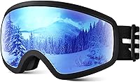 LOEO Kids Ski Goggles for Boys & Girls 5-14: Anti-Fog, 100% UV Protection, Soft TPU Frame - Safe Snow Skiing