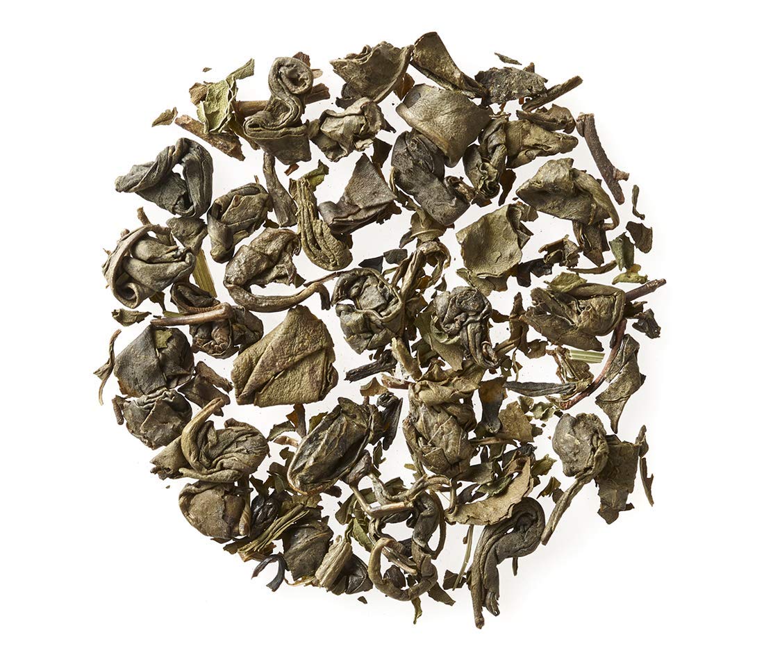 Golden Moon Tea Organic Moroccan Mint Green Tea - Loose Leaf, Non-GMO - Half Pound (96 Servings)