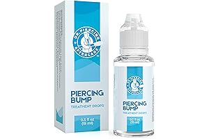 Dr. Piercing Aftercare Keloid Drops – Non-Greasy Saline Solution for Keloid Bump...