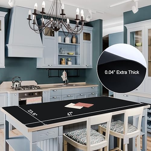 Miniatura 3 de Alfombrillas de silicona extra grandes para encimera de cocina de 47 x 23.6 pulgadas, alfombrilla más grande resistente al calor, alfombrilla de