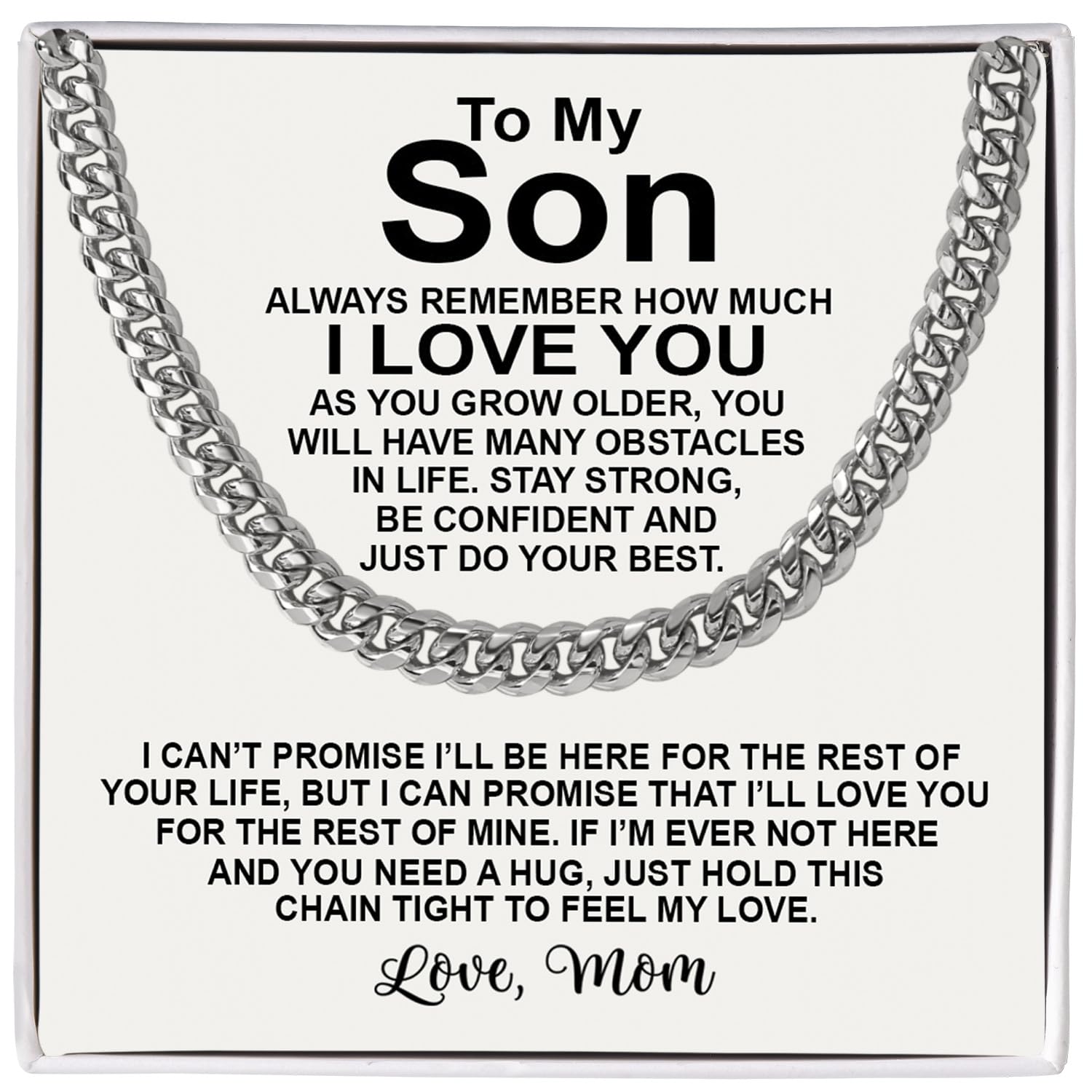 Chiside To My Son Necklace, Mother to Sons Chain, Necklace From Mom, Luxury Jewelry Gifts For My Sons, Jewelry Makes Unique Christmas, Graduation,