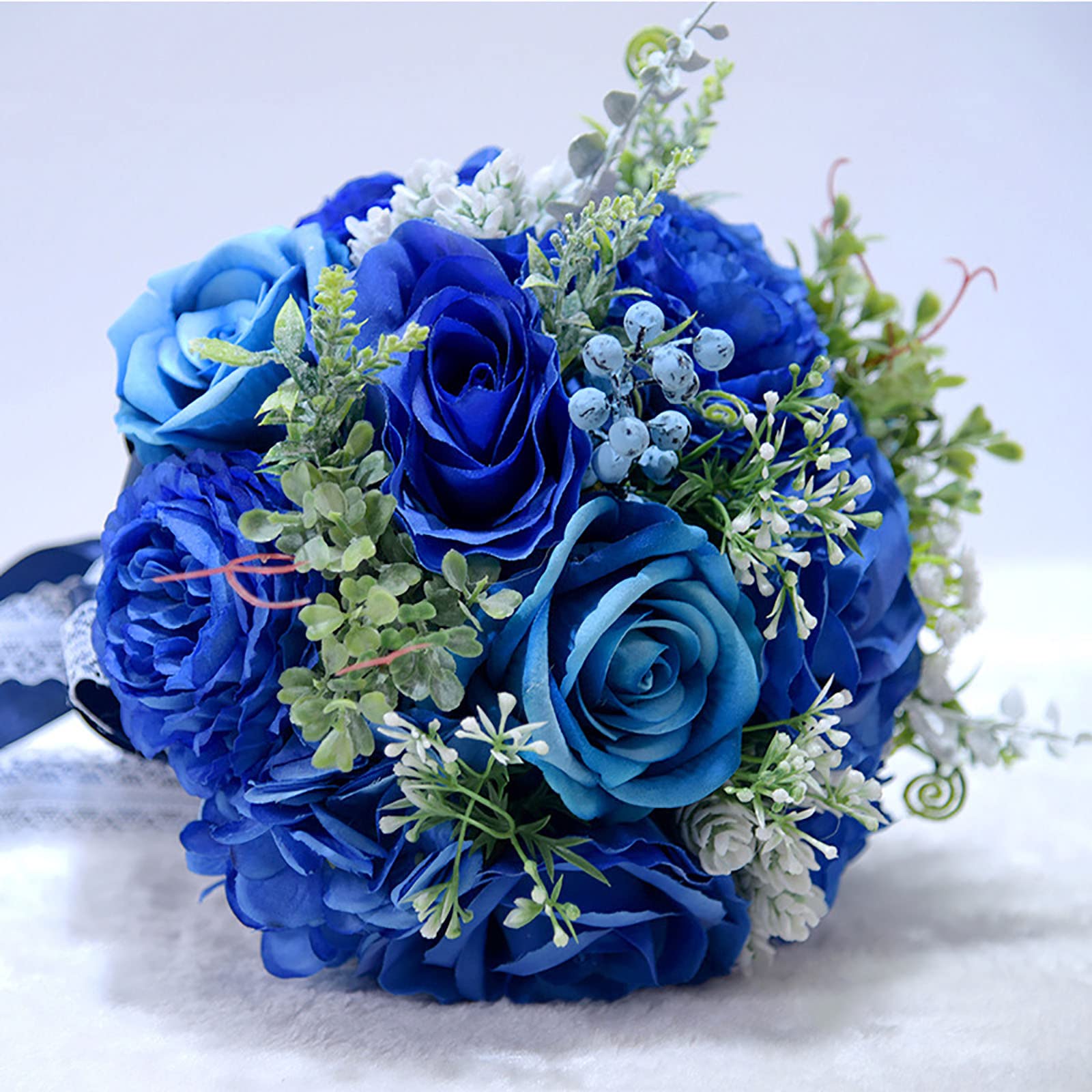 Sposa Che Tiene Fiori, Fiori Artificiali, Decorazioni per la casa, Bouquet da Sposa Fatto a Mano, Lancio del Bouquet da Sposa per Matrimonio in Chiesa, Rosso interes