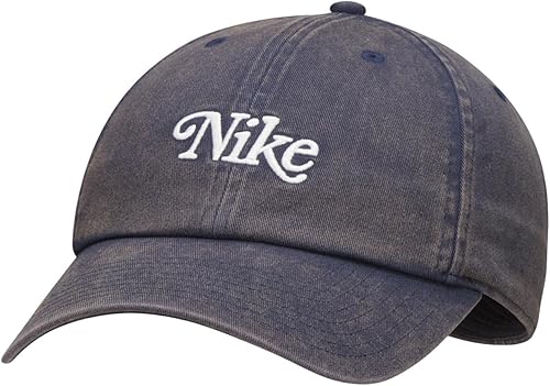 Nike Adult Heritage 86 - Gorra de golf ajustable con correa trasera lavada (azul marino), Gris