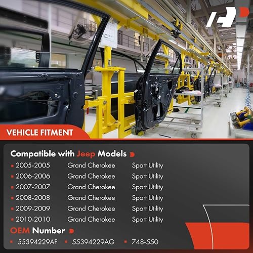 Miniatura 3 de A-Premium Elevalunas eléctrico con motor compatible con Jeep Grand Cherokee 2005-2010 trasero izquierdo del lado del conductor