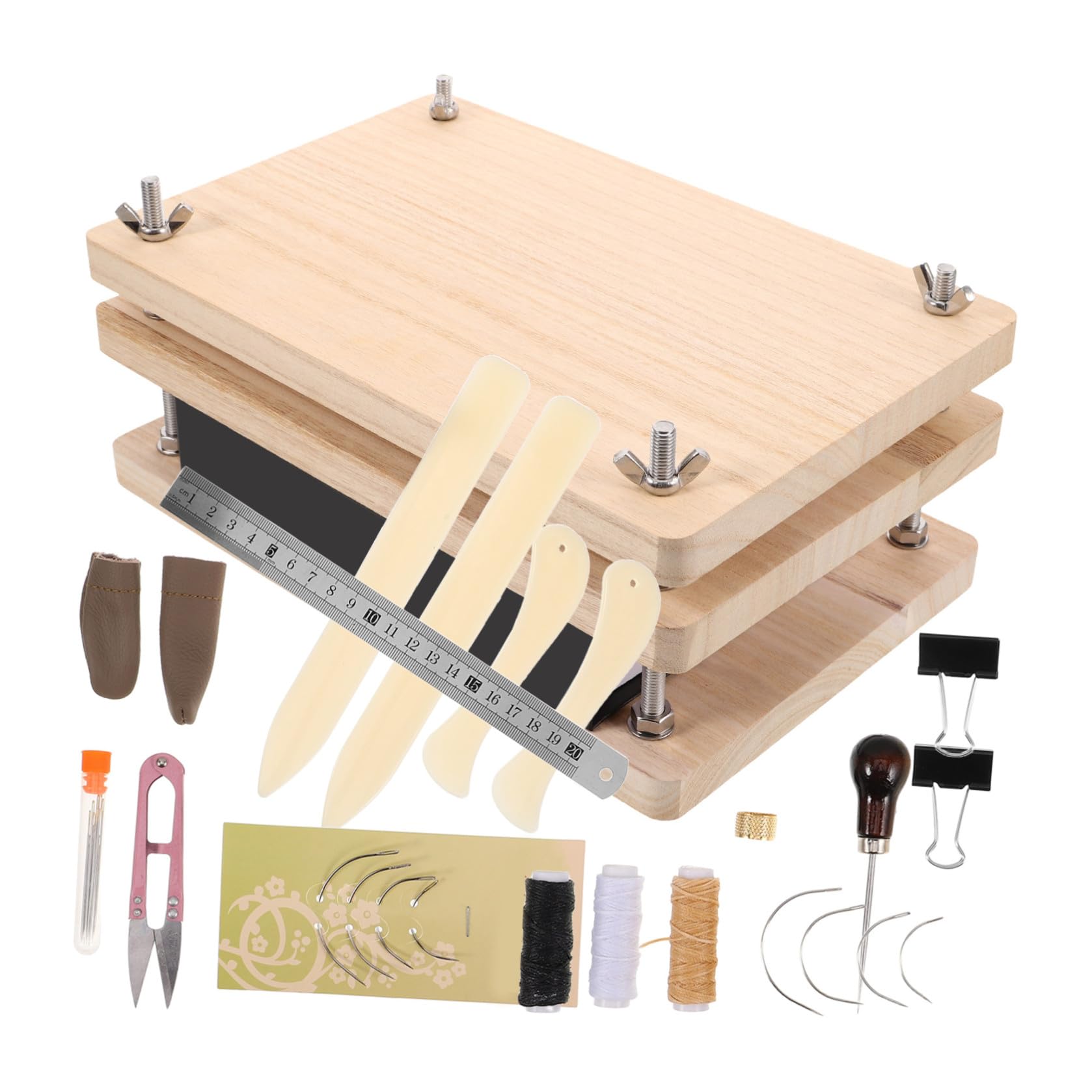 Juego de Herramientas de Madera de Encuadernación de Libros para Bricolaje