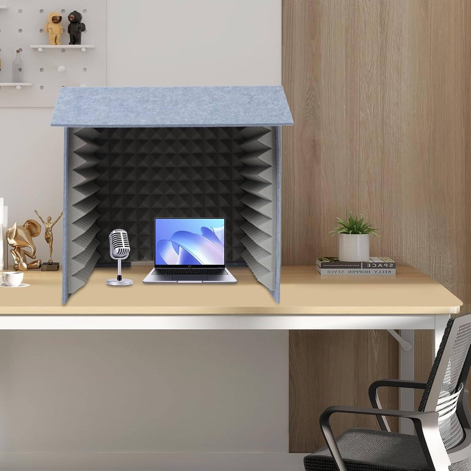 80 cm Schallschutzkabine, Schallschutzabdeckung Für Den Schreibtisch, Selbstgebaute Tonkabine, Kleines Musikaufnahmestudio Für Das Heimstudio, Tragbare Gesangskabine