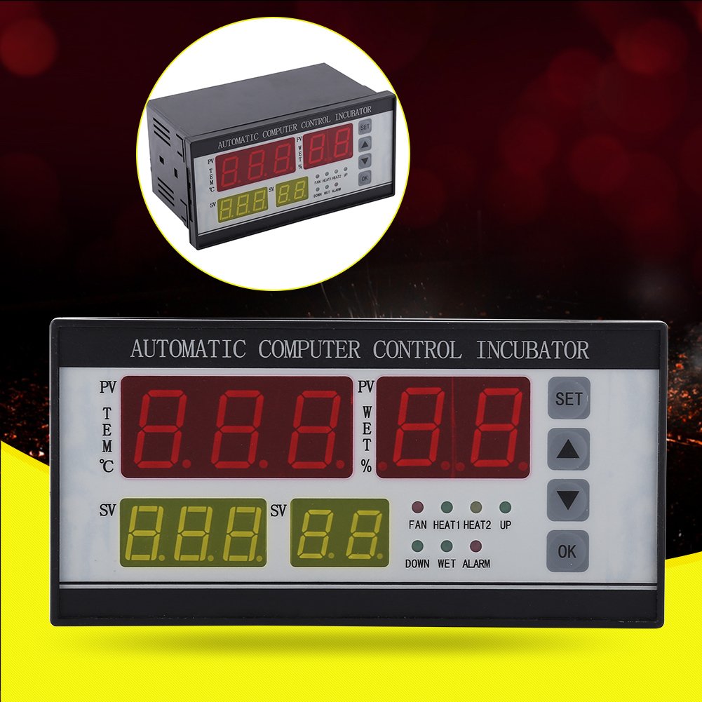 Fdit Controlador de Temperatura Multifuncional Controlador de Humedad de Temperatura de termostato de lncubadora automática