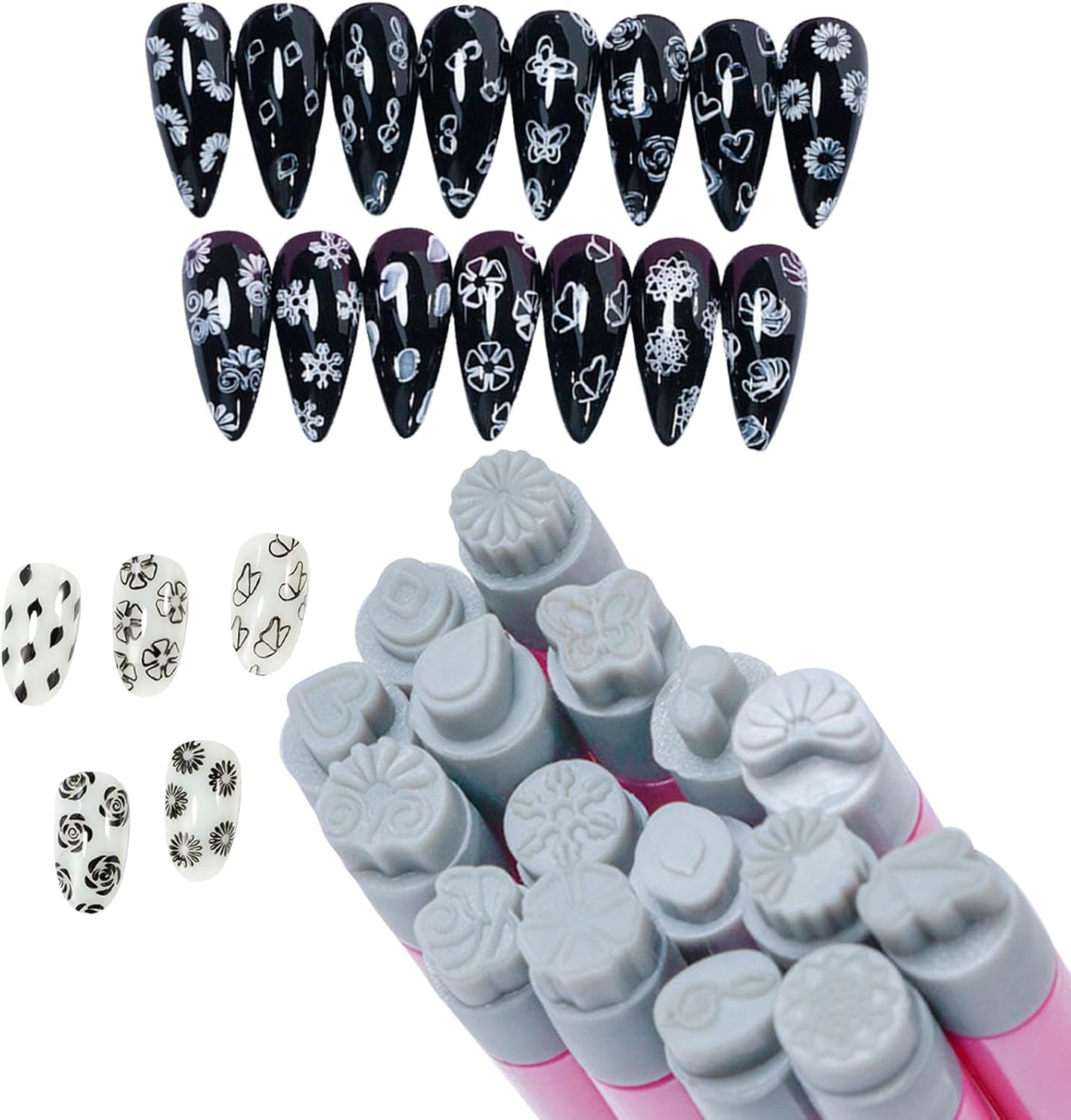 Nail Stamp Pen, Nail Stamping Plate, Nail Stamping Kit, Nail Design Tools, Double Head Dotting Tools, Nail Stamper Pen, Stamp Pen, Nail Stamping Plate Set, Nail Stamping Kit