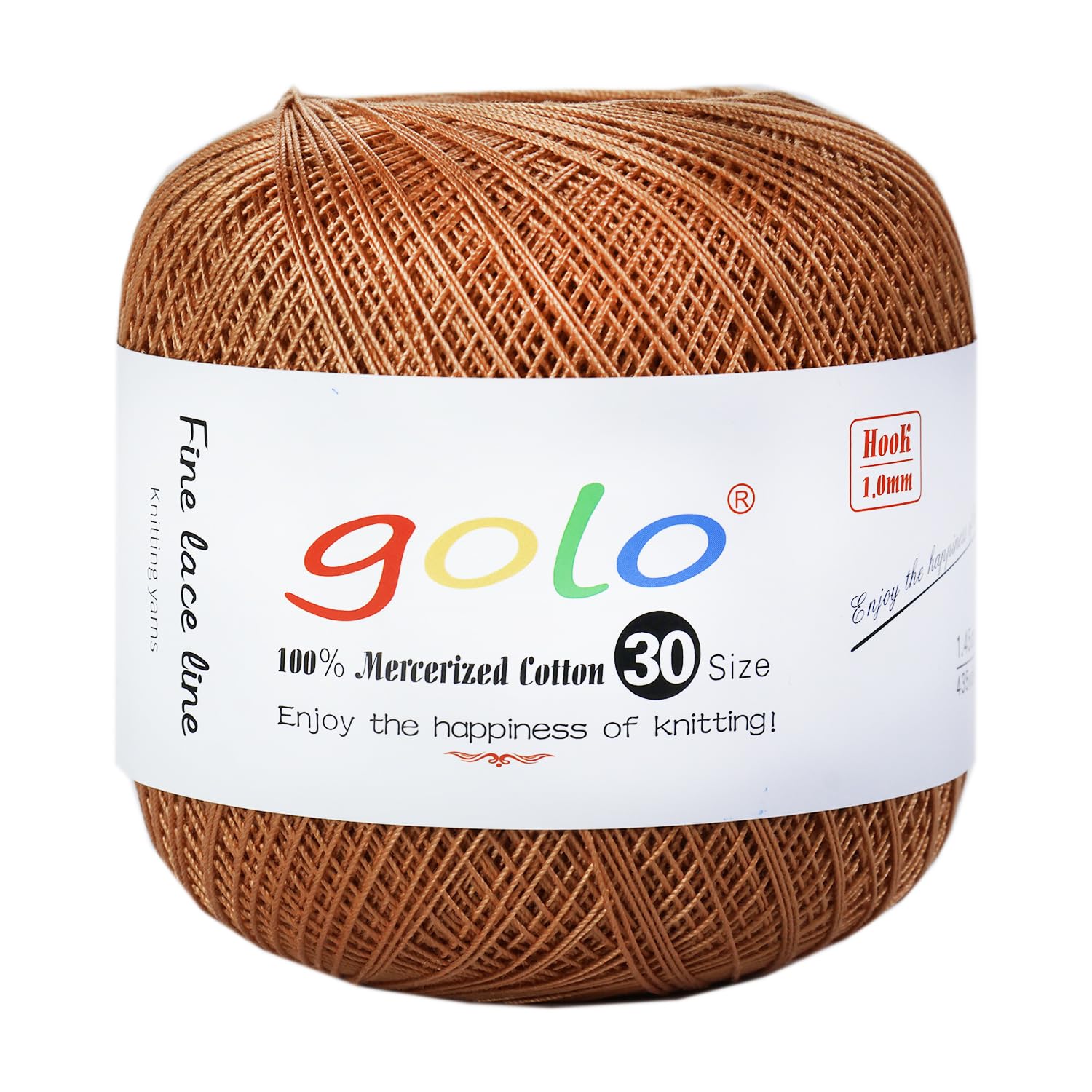 golo Crochet Thread Size 30 Yarn for Hand Kniting Yarn for Tatting Grape Brown 234