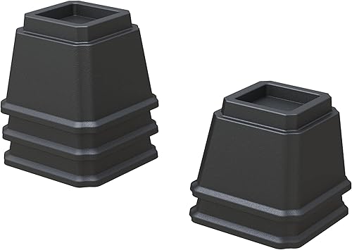 Miniatura 6 de Juego de 9 elevadores de cama de 4 pulgadas, elevadores de cama resistentes para marco de cama, paquete de 9 elevadores de hasta 3000 libras,