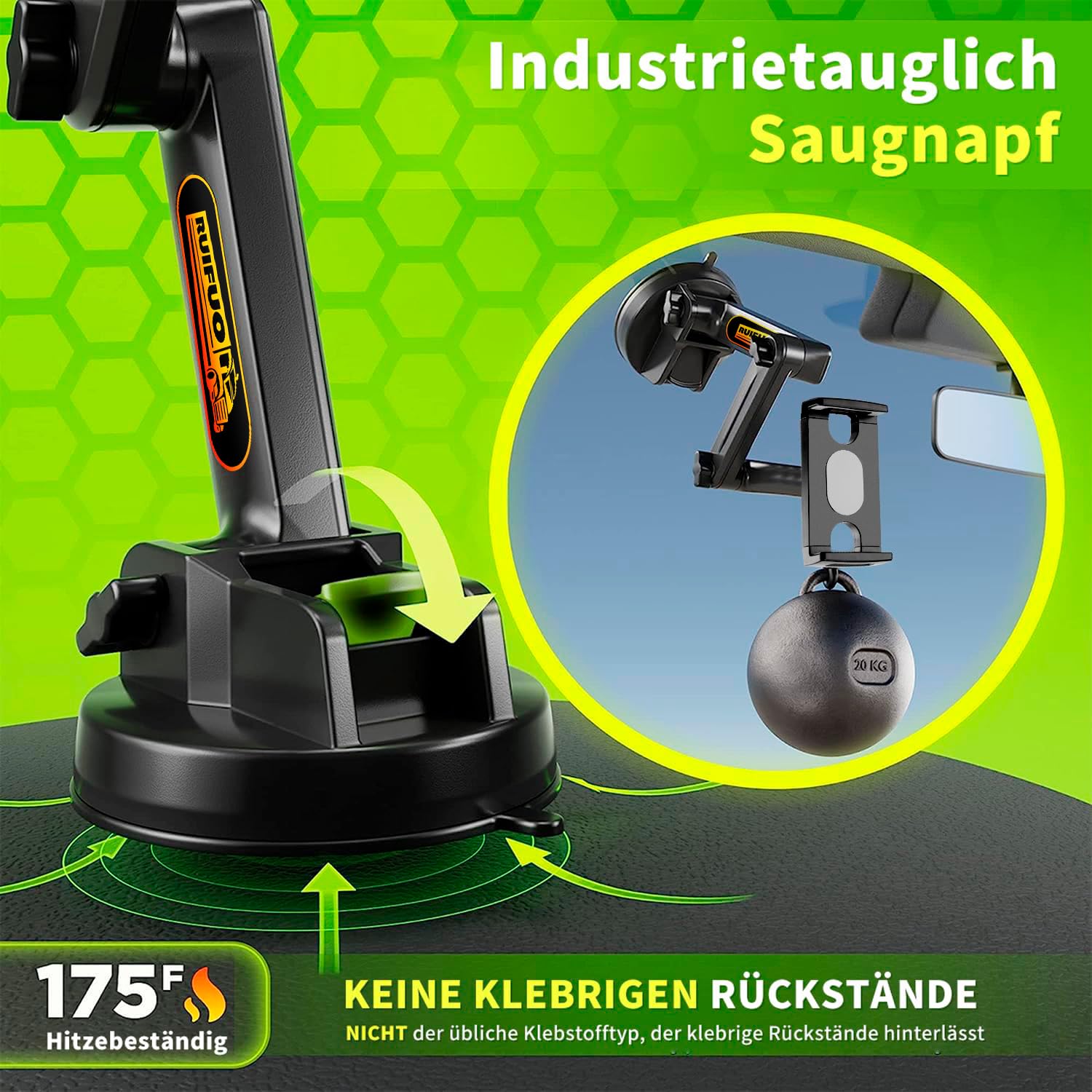 Tablet-Halterung Für LKW & Nutzfahrzeuge – Mit Super-Saugnapf, 42,9 Cm Arm, Für 11,9-32,8 Cm Geräte