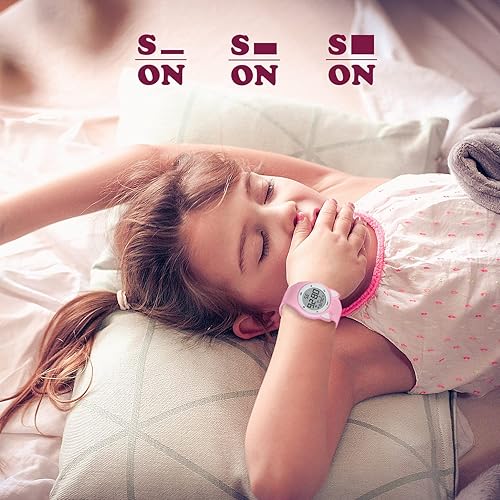 Vista 11 de L LAVAREDO Reloj de pulsera digital para niños de 3 a 12 años, sin Bluetooth, alarma, calorías, podómetro, conteo de pasos