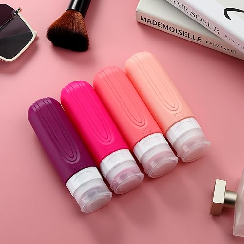 Miniatura 68 de Botellas de viaje para artículos de tocador, aprobados por la Tsa, recipientes de tamaño de viaje de 3 onzas, sin BPA, a prueba de fugas