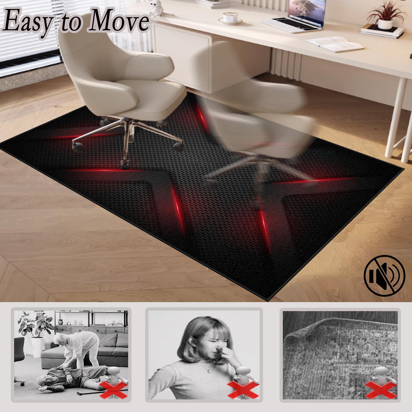 Tkuhknag 80 cm Tapis Bureau Sol, Rond Tapis pour Chaise de Bureau, Tapis Chaise Gaming Antidérapant, Tapis pour Fauteuil, Protection de Sols Durs, Protège Parquet, Protège Sol sous Chaise Tkuhknag 80 cm Tapis Bureau Sol, Rond Tapis pour Chaise de Bureau, Tapis Chaise Gaming Antidérapant, Tapis pour Fauteuil, Protection de Sols Durs, Protège Parquet, Protège Sol sous Chaise