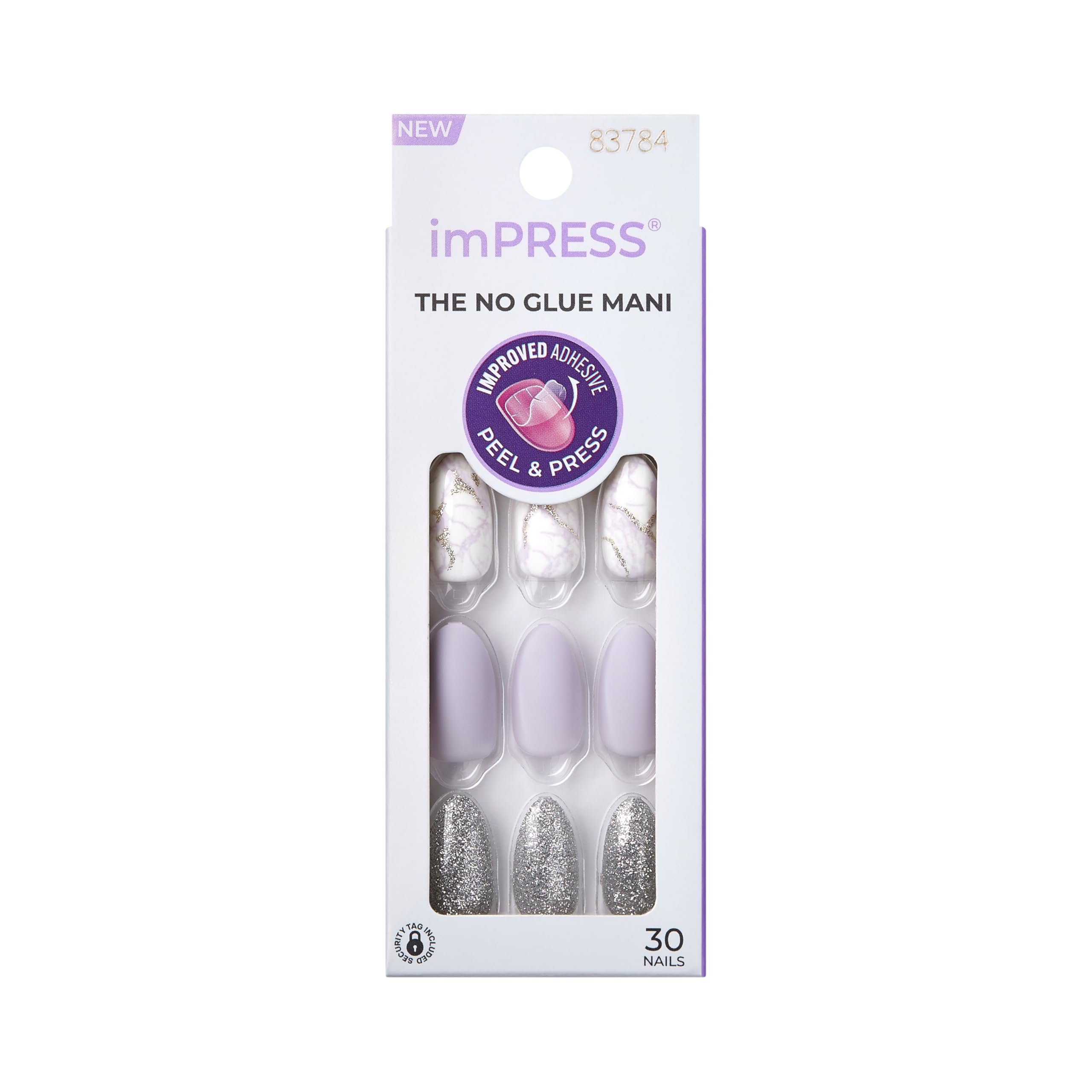 KISS IMPRESS PRESS ON FALSE NAILS ONE STEP MANICURE NEW CLIMB UP MEDIUM LENGTH