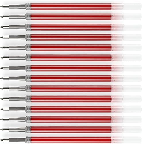 Miniatura 4 de ARTEZA Paquete de 36 repuestos de bolígrafo de gel de bola rodante roja, secado rápido, no tóxico, punta fina, suministros de oficina para escribir,