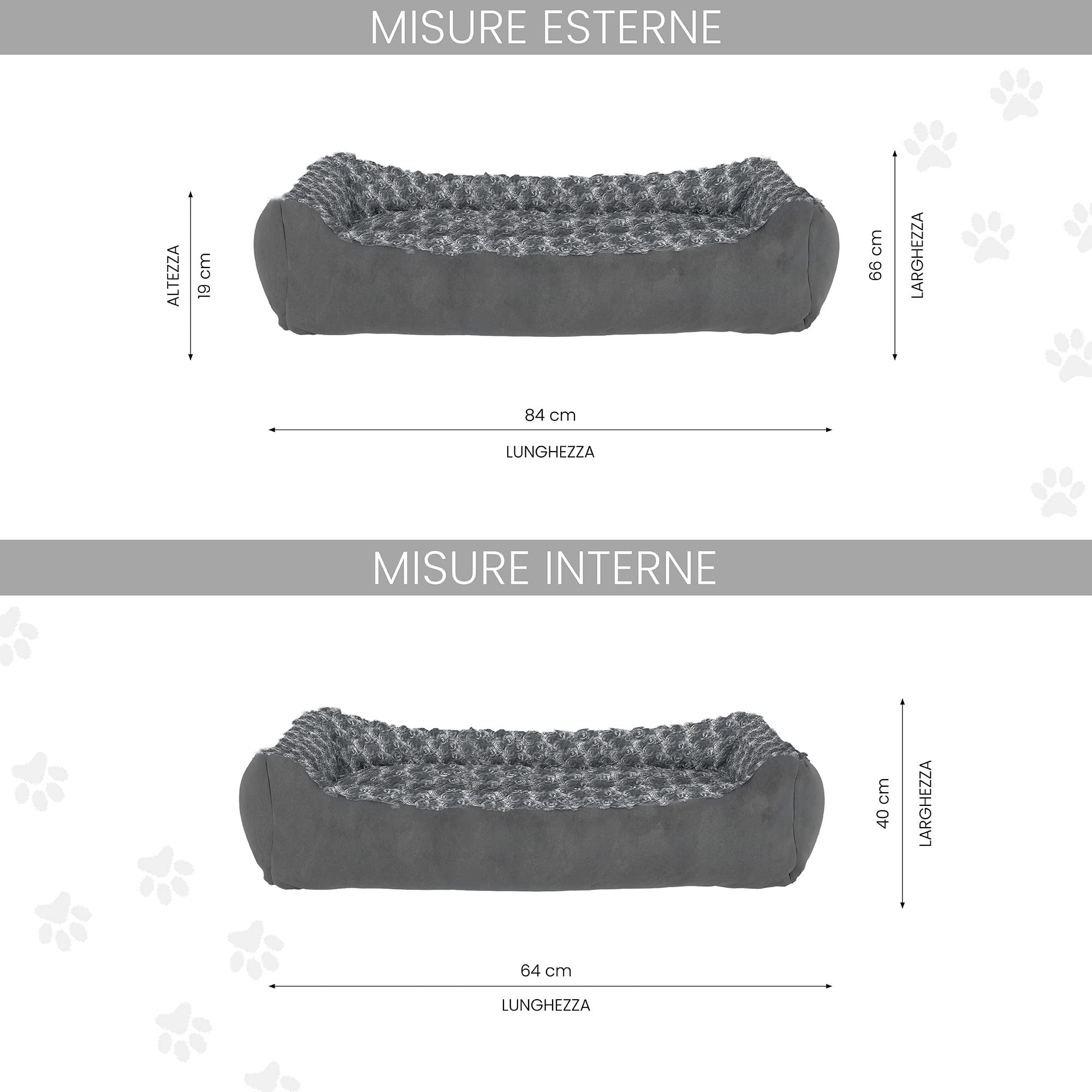 Packung Mit 2 Hundehütten ‚Arreto‘ 84x66x19 Cm Dunkelblau – Weiches Hundebett Mit Wasserdichter Unterseite