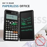 Scientific Calculator for High School 991ES Plus, ROATEE Calculators Multiview 4-Line Display with Writing Tablet, Rechargeable & Coin Battery Power Calculator Desktop Back to School Office Supplies