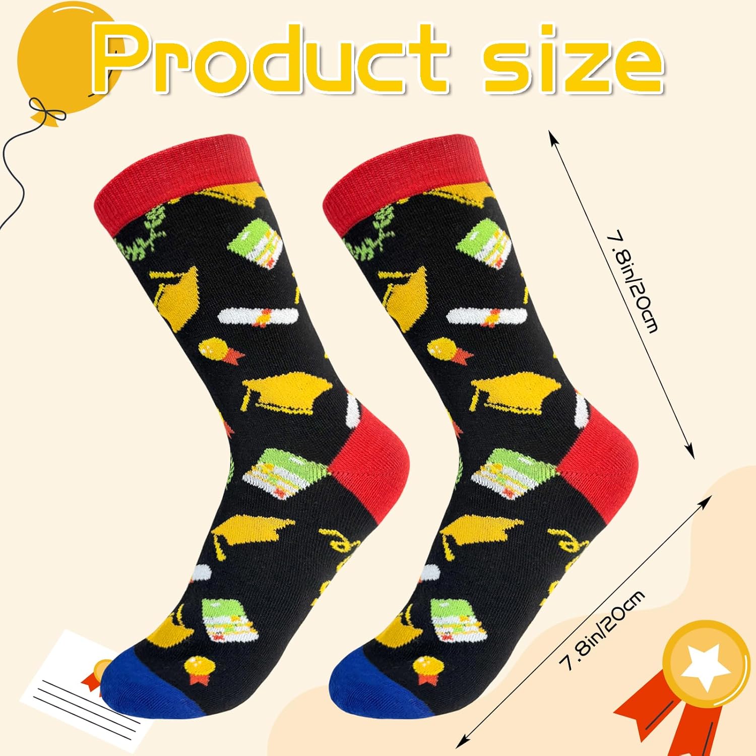 Graduation Crew Socks Class of 2026 Graduation Socks Christmas Stocking Stuffer, White Elephant Gift - Image 4