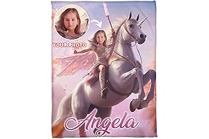 Personalised Kids Unicorn Princess Blanket - Custom Baby Gift