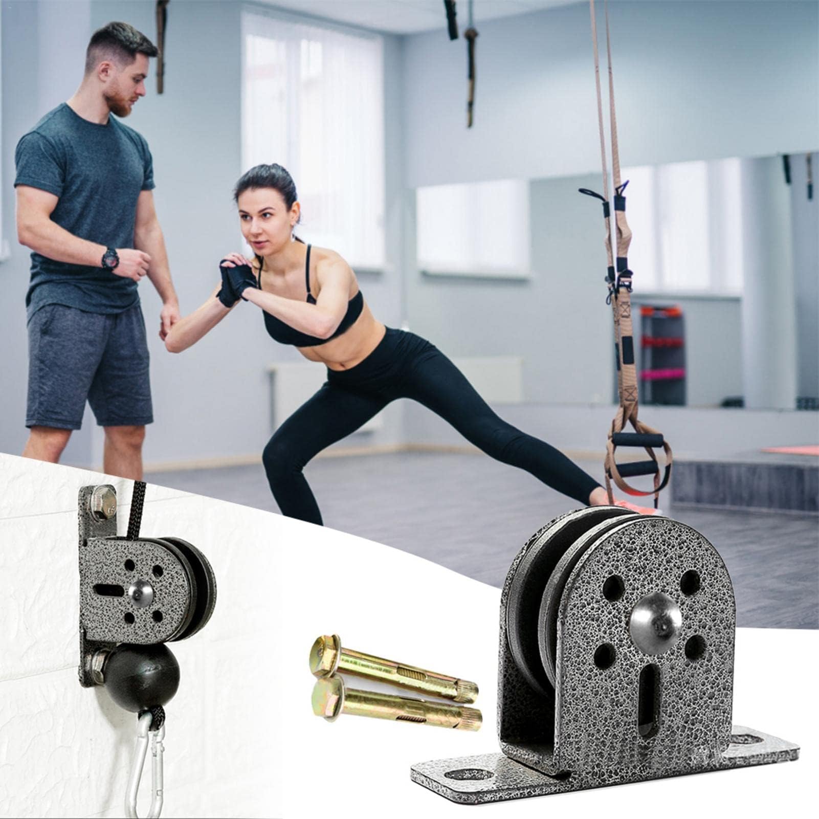 Inless - Polea de acero con rueda giratoria, accesorio de fitness pesado para gimnasio Equint, ideal para entrenamiento y entrenamientos en casa