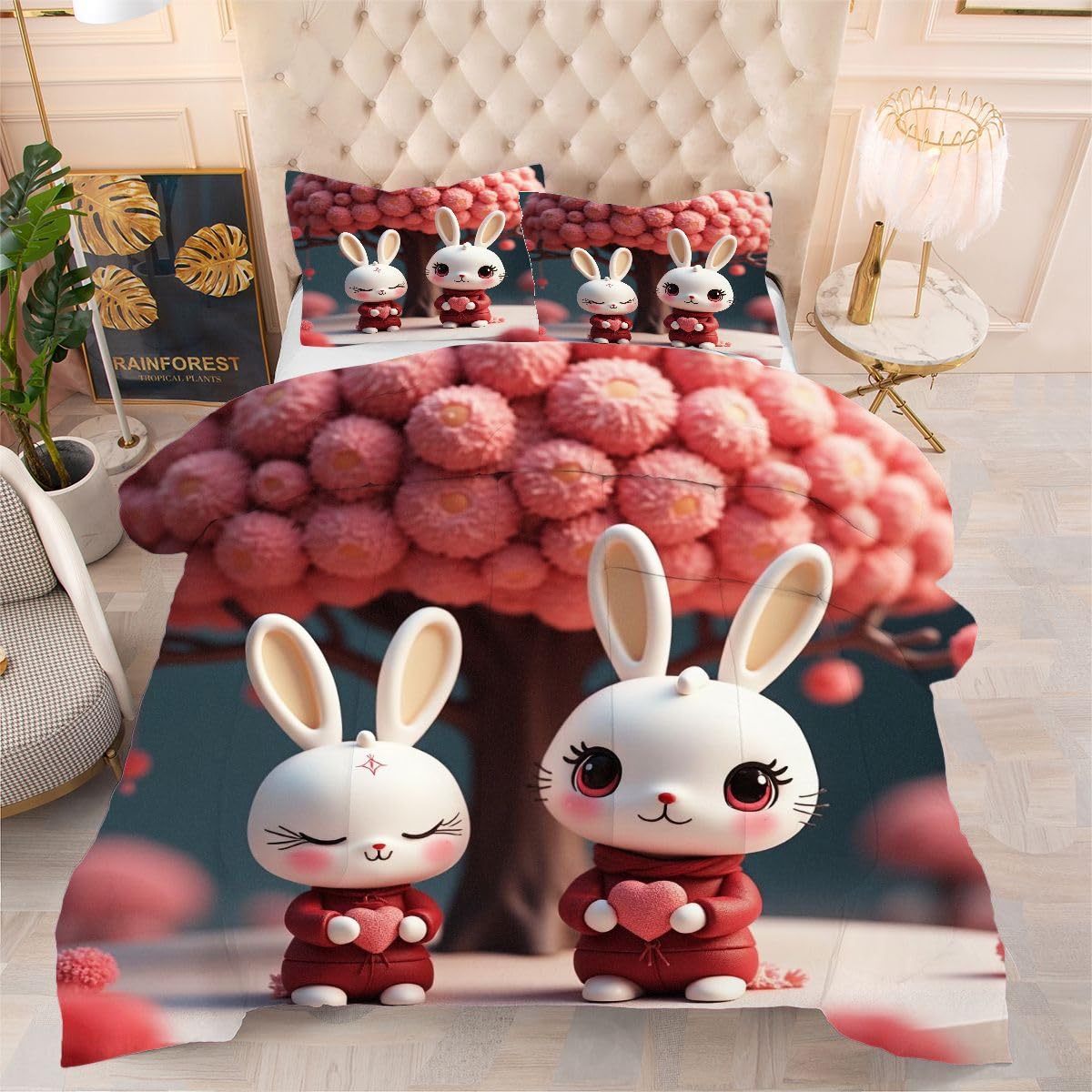 Couette 240x260 lapin mignon pour sublimer une chambre double cocooning