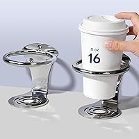 Vista 10 de 4 Piezas Portavasos para Barco, Portavasos de Acero Inoxidable Montado en la Pared para Bebidas, Portavasos de Anillo Negro Soporte de Bebidas