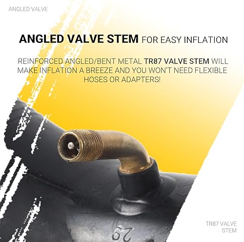 Miniatura 4 de Paquete de 2 tubos interiores de repuesto para mini neumáticos de bolsillo de 9065-6.5 pulgadas y 11050-6.5 pulgadas, se adapta a la mayoría de