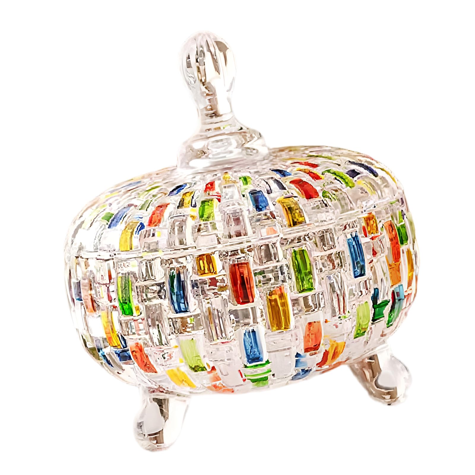 Joyero de vidrio decorativo y recipientes premium para bombones