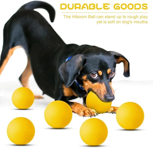 Miniatura 5 de Hiboom 15 bolas de goma natural para perros, entrenamiento virtual, juguete masticable, bolas de 2.4 pulgadas para perros pequeños, medianos y