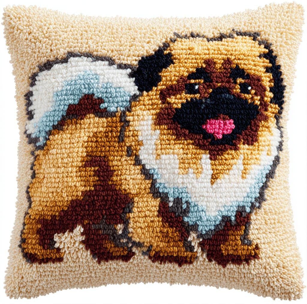 Kitquiver Latch Hook Kits Donkey for Adults,Animals DIY Latch Hook Cushion Kits and Latch Rug Kits Cross-Stitch Embroidery Cushion Cover for Home Sofa Decoration 17X17 in