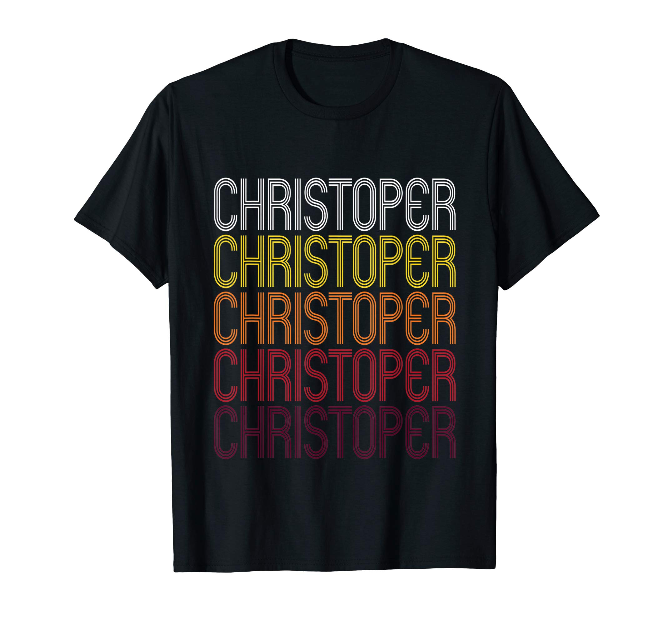 Christoper Retro Wordmark Pattern - Vintage Style T-shirt