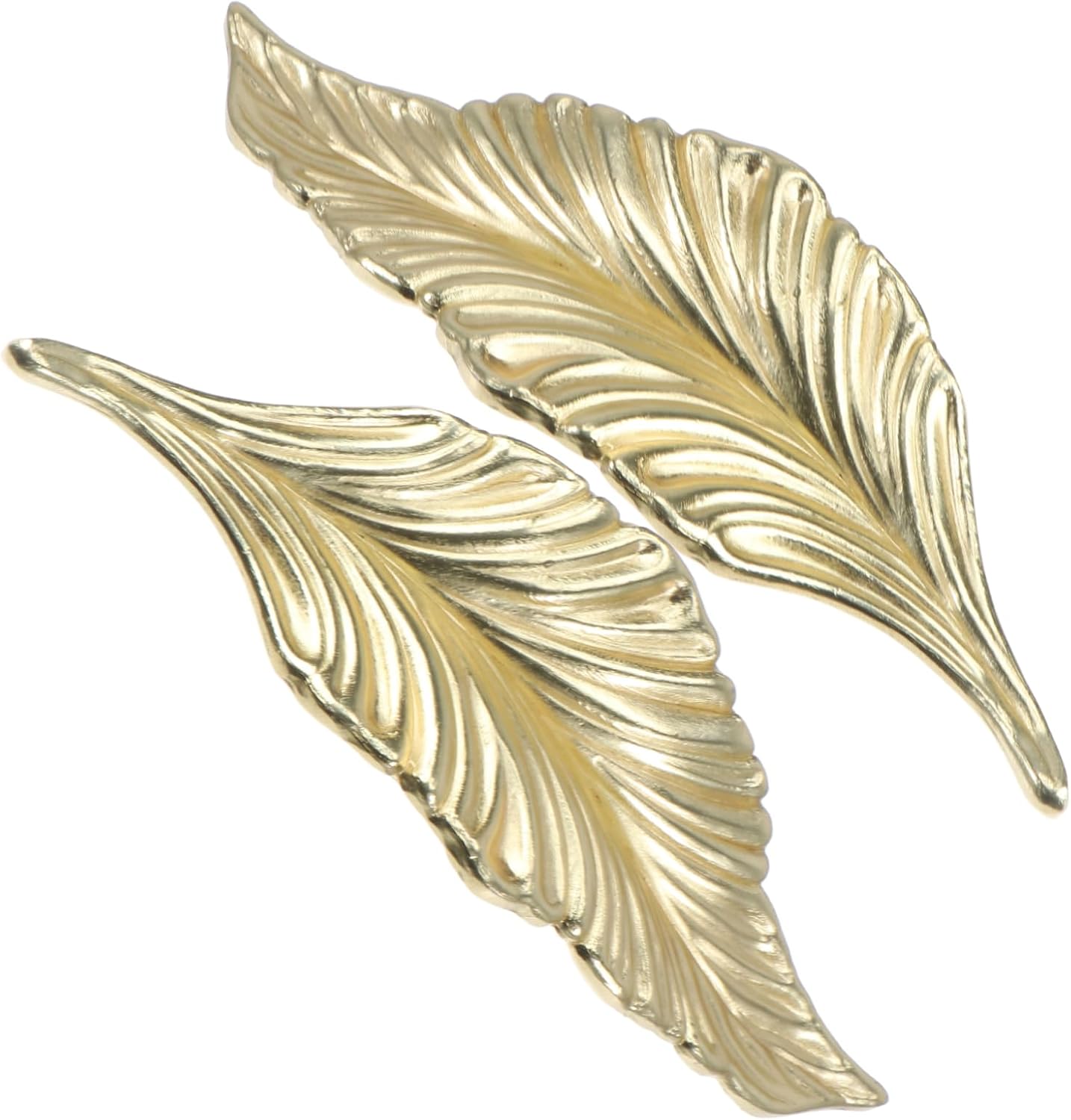 HOMSFOU Leaf Handle 2Pcs Creative Leaf Shaped Cabinet Door Pulls Zinc Alloy Drawer Handles for Home Furniture Bathroom Wardrobe Shoe Cabinets