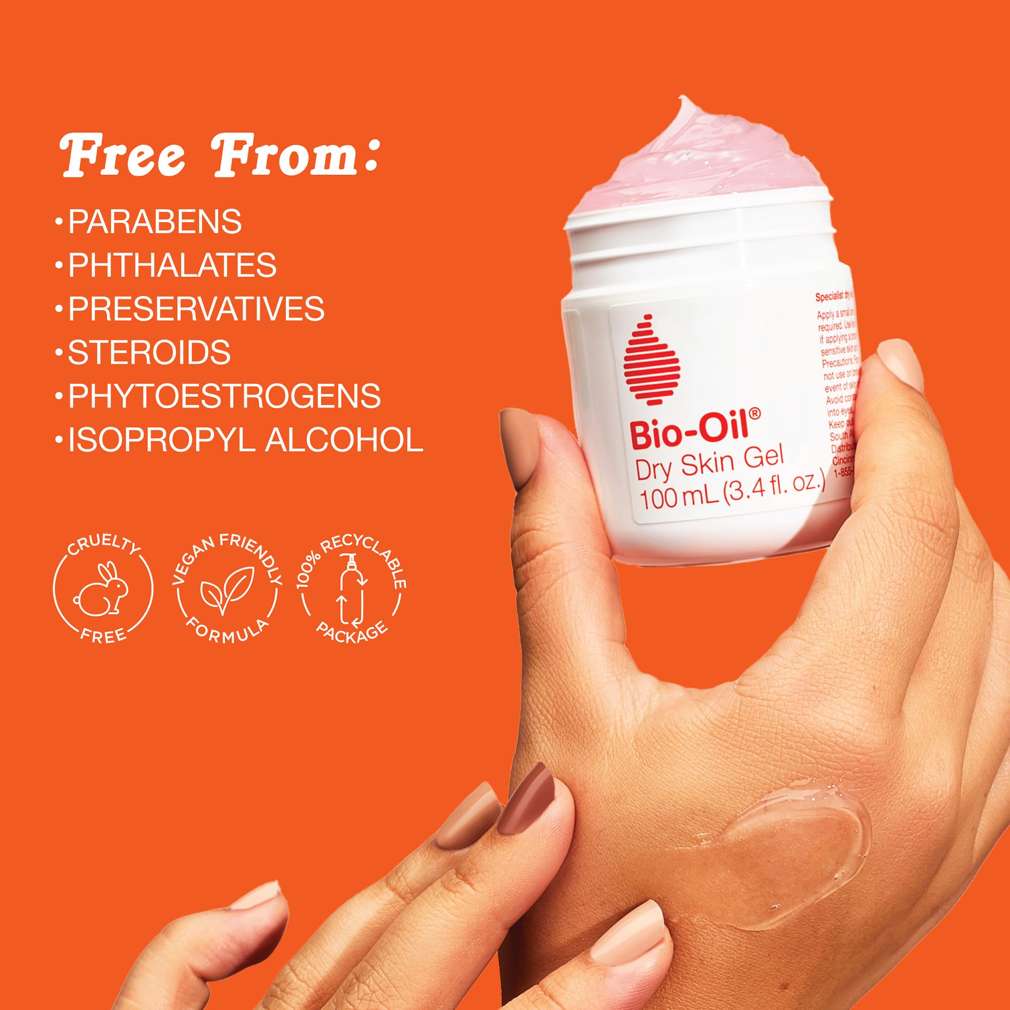 Bio-Oil Gel para piel seca, hidratante facial y corporal, hidratación de rápida absorción, con emolientes calmantes y vitamina B3, no comedogénico, 7 onzas líquidas